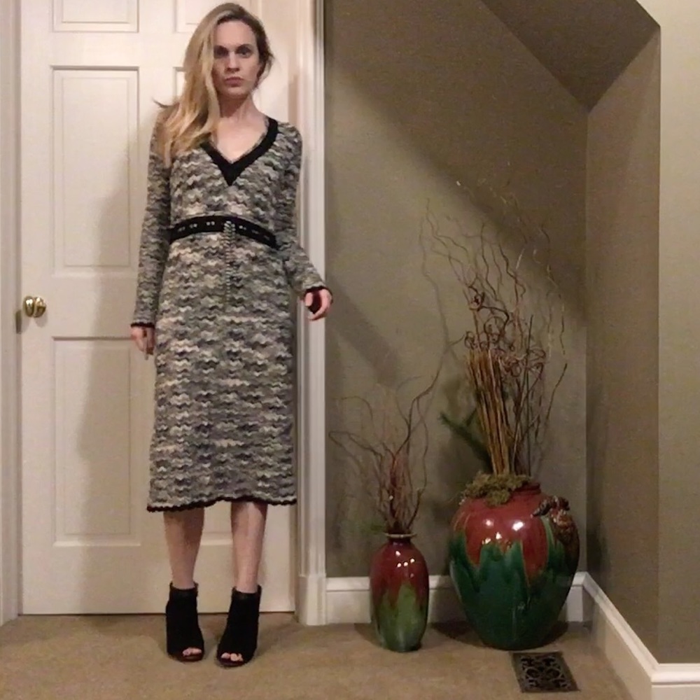 Missoni Wool Viscosa Knit Multi Color Dress size 6